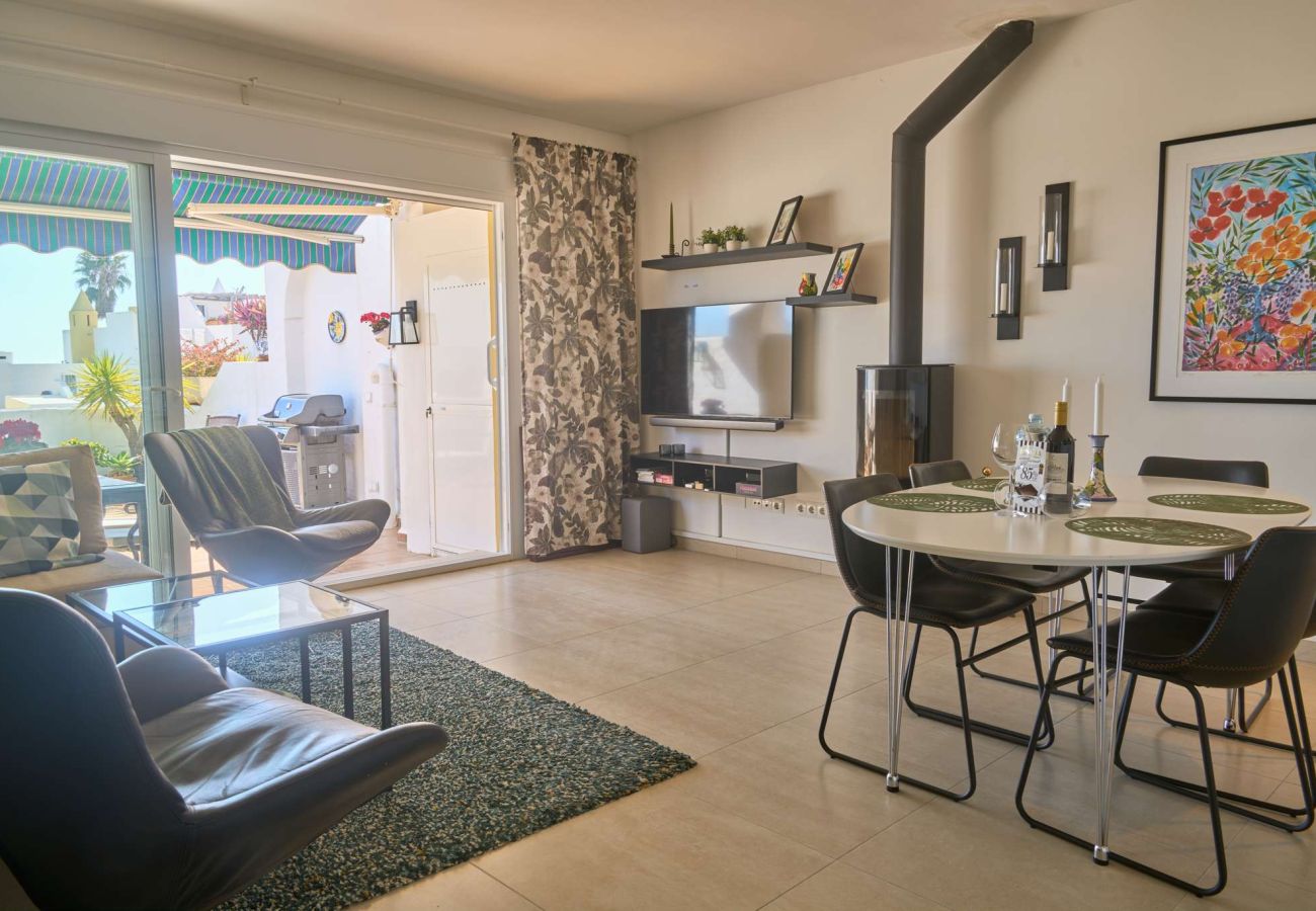 Casa a schiera a Nerja - Casablanca 9: Maisonette mit Terrassen auf mehreren Ebenen, Meerblick und Sonnenuntergang