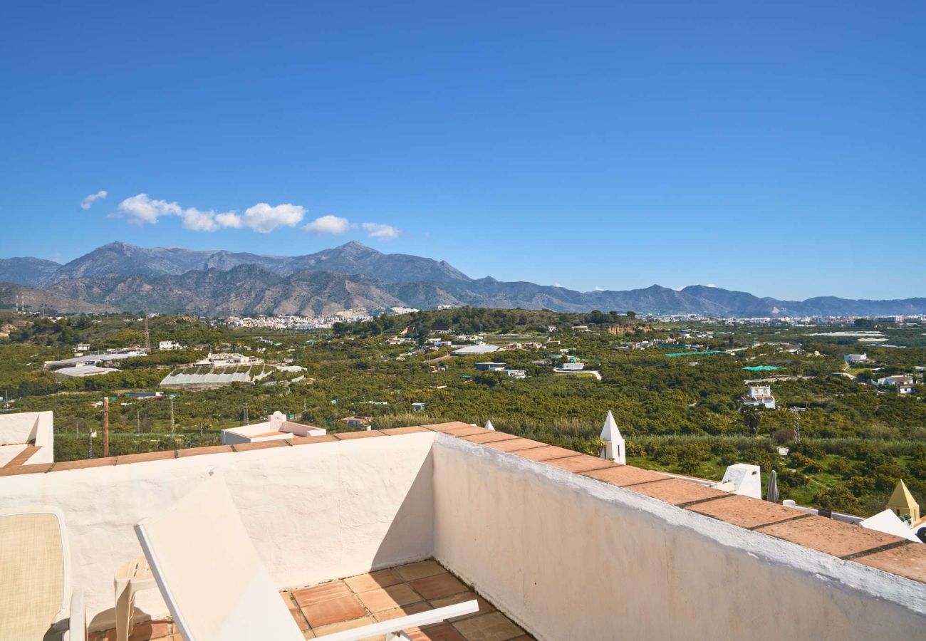 Casa a schiera a Nerja - Casablanca 9: Maisonette mit Terrassen auf mehreren Ebenen, Meerblick und Sonnenuntergang
