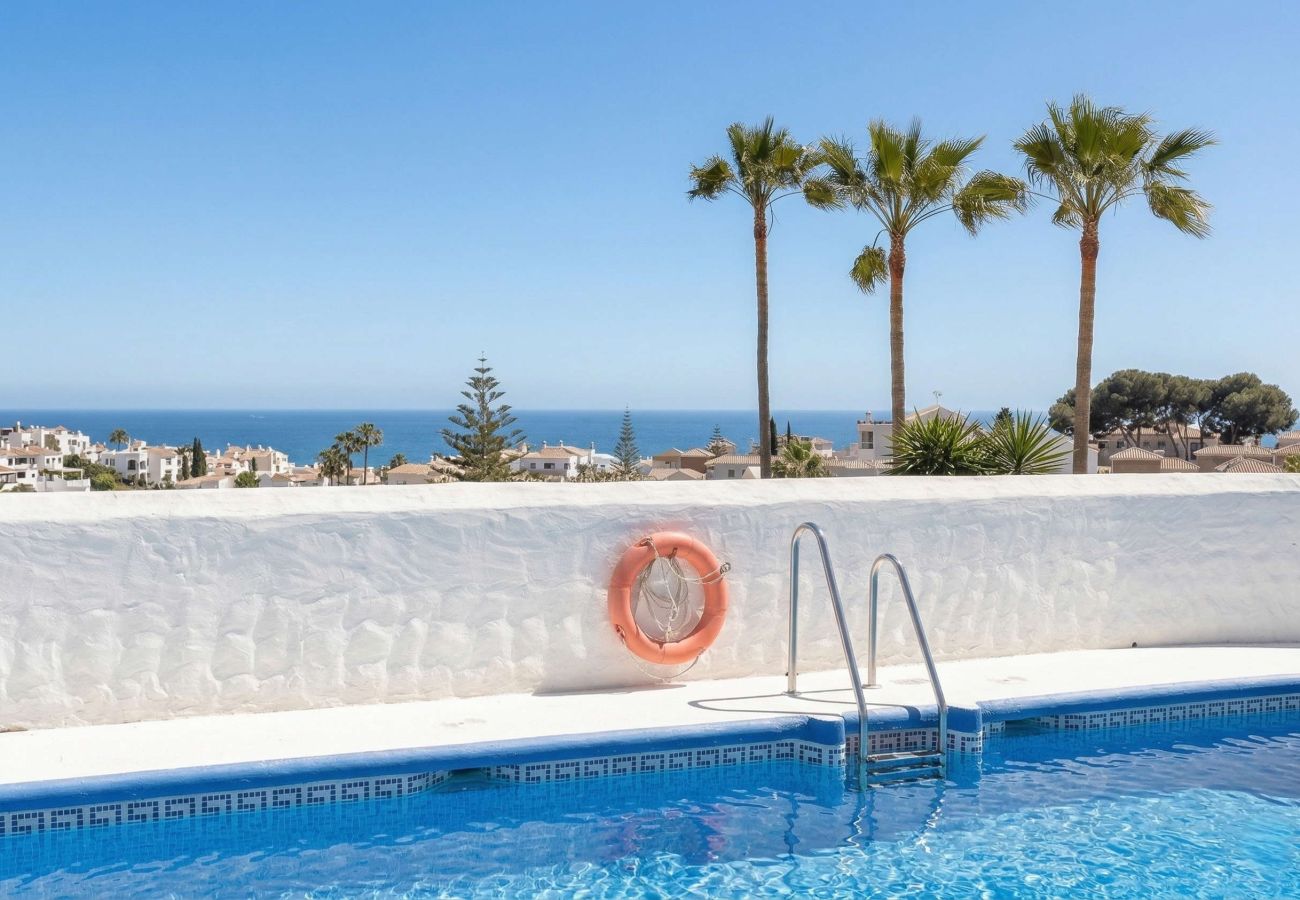 Casa a schiera a Nerja - Casablanca 9: Maisonette mit Terrassen auf mehreren Ebenen, Meerblick und Sonnenuntergang