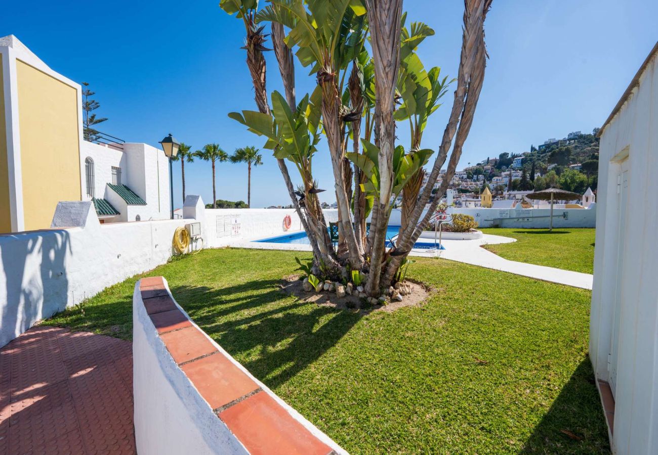 Casa a schiera a Nerja - Casablanca 9: Maisonette mit Terrassen auf mehreren Ebenen, Meerblick und Sonnenuntergang
