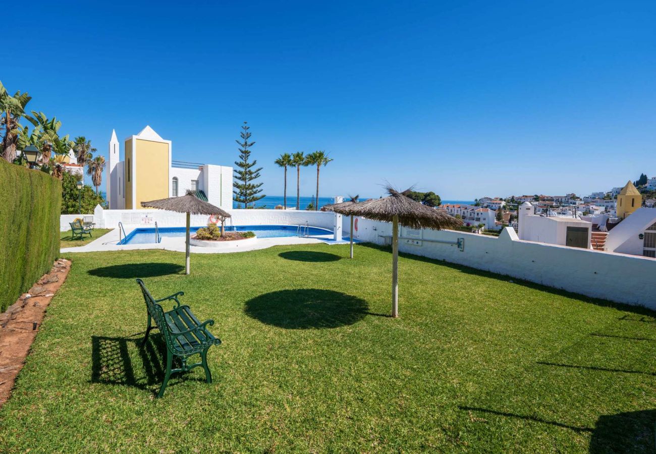 Casa a schiera a Nerja - Casablanca 9: Maisonette mit Terrassen auf mehreren Ebenen, Meerblick und Sonnenuntergang