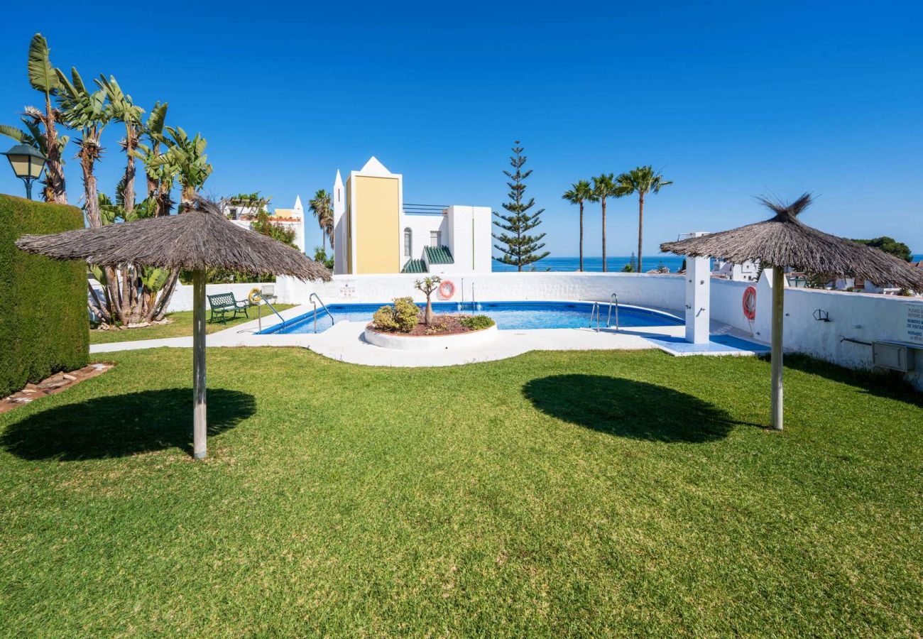 Casa a schiera a Nerja - Casablanca 9: Maisonette mit Terrassen auf mehreren Ebenen, Meerblick und Sonnenuntergang