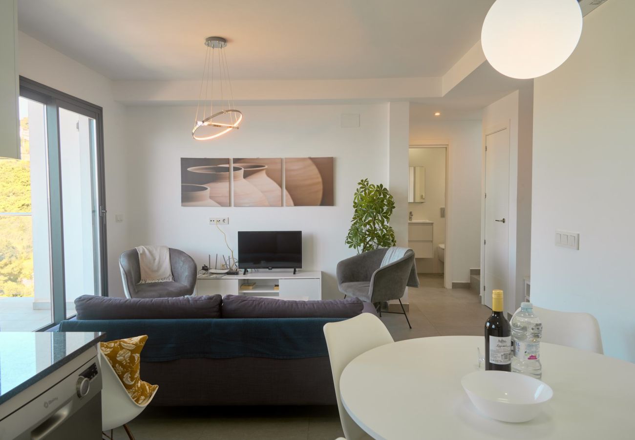 Appartamento a Nerja - Penthouse Balcón del Mar D4: 3 Terrazze e Piscina Riscaldata