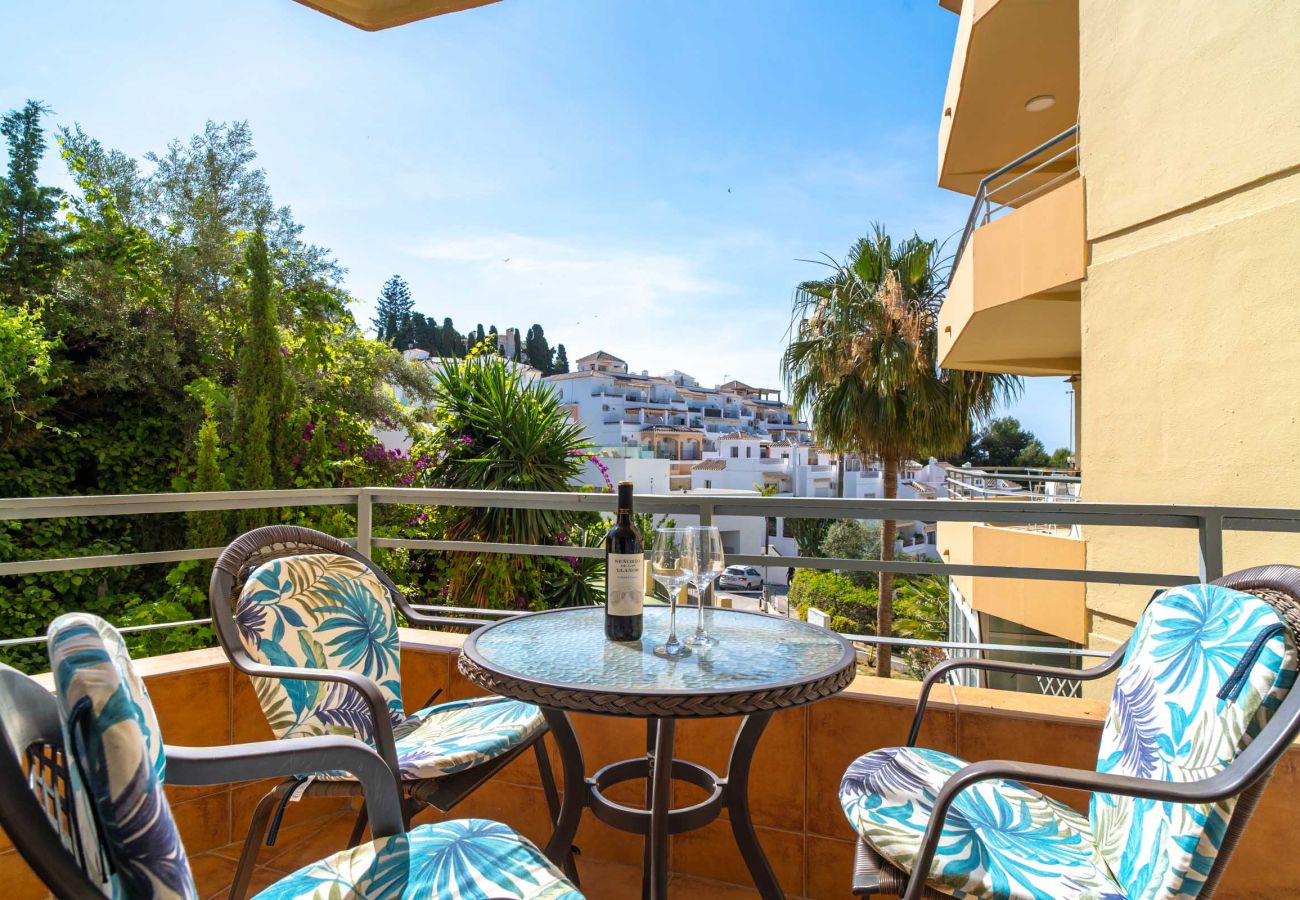 Terrazza privata dell'appartamento per famiglie Tahiti 2 7 vicino alla spiaggia di Burriana.